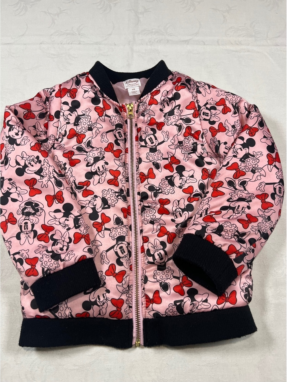 Girls Disney Collection Tutu Couture Pink Minnie Mouse Silky Jacket Size 5/6